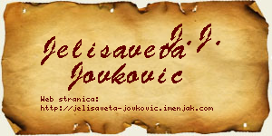 Jelisaveta Jovković vizit kartica